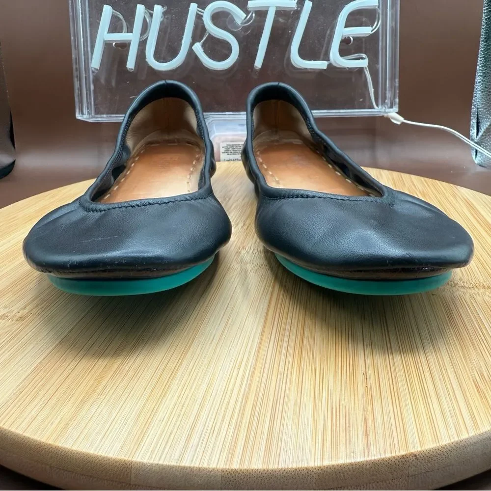 Tieks by Gavrieli Ballet Flats Foldable Shoes Black Matte Leather Women’s Size 8